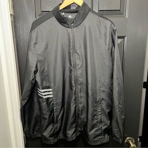 ADIDAS GOLF MENS ACTIVEWEAR TRACK JACKET/WINDBREAKER BLACK sz Large